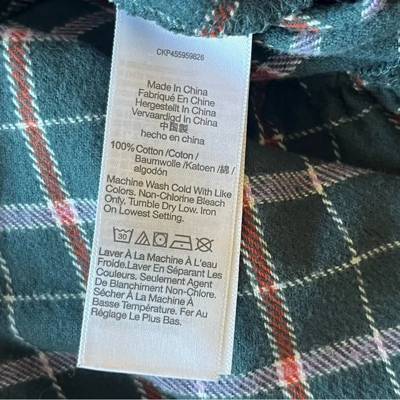 Madewell Flannel Colette Mini Dress Plaid Size 14 Cottagecore Winter Grunge - Picture 12 of 16